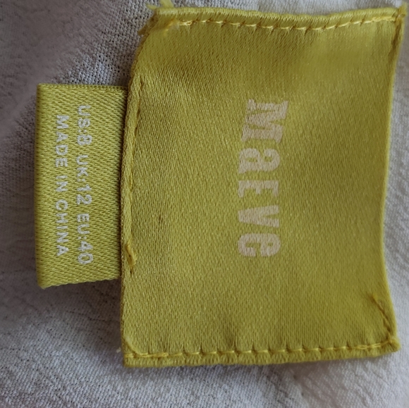 Maeve Anthropology White Lace Up Tank Top Size 8 - Picture 10 of 12